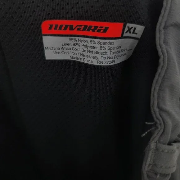 NOVARA Men's Cycling Biking Shorts Metro Gel Double Chamois Gray Size XL NEW - Picture 9 of 10